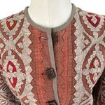 The Territory Ahead Vintage Artsy Patterned Quilted Jacket Small S Boho Folk Cottage Photo 3