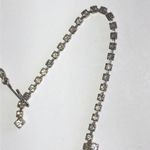 Vintage Silver Tone Classic CZ Rhinestones Formal Necklace Photo 2