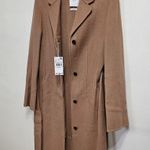 Mango Wool coat with handmade belt Medium Brown Women's Size XS 57006721 Photo 9