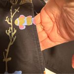 Cotton Couture Pants Set Tropical Nautical Fish Pockets Black Size Medium Photo 6