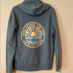 Life is Good simply true zip HERE COMES THE SUN hoodie jacket blue Medium NWT Photo 2