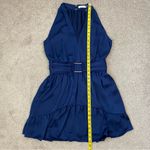 Ramy Brook  Clover Buckle Detail Fit & Flare Mini Dress Blue L Photo 9