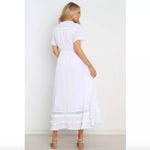 Petal and Pup Womens Chelsea White Ruffle Boho Midi Dress 0 Photo 1