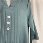 NWOT Noracora Womens Large Floral Short Sleeves Split Neck Midi A Photo 5