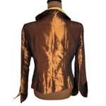 Chinese bronze and gold traditional style satin evening jacket side closure Size M Photo 1