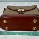 Dooney & Bourke Vintage 80’s Leather Bag Taupe British Tan Photo 14