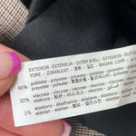 ZARA  Mini Shift Dress Brown Plaid Long Sleeve Square Neck Business Casual Sz M Photo 11