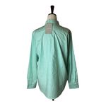 Everlane  Mint Green And White Striped Cotton The Relaxed Oxford Shirt Size 4 NWT Photo 1
