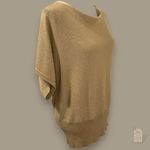 Michael Kors Gold Metallic Dolman Knit Top Blouse Women’s Small Sparkle Photo 2