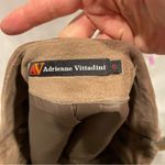 Adrienne Vittadini 90’s-Y2K tan suede pleated mini skirt raw hem schoolgirl Photo 7