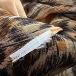 Joie  100% Silk Brown Orange Peasant Blouse Front Tie Boho Artsy Hippie Medium Photo 3