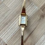 Belair Luxury Ladies Watch White Rectangular Dial Gold Photo 5