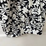 Lands' End  Tummy Hiding Blouson Floral Tankini Top Black White S 10 Swimsuit Top Photo 2