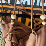 ZARA  Cutout V-Neck Strappy Midi Dress Brown Size Large Photo 3