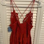 Free People NWT  Adella Cherry Red Cami Size XS Photo 4