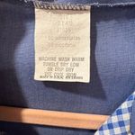 Vintage 70s Blue Gingham Button Photo 2