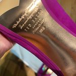 Ted Baker Melisas Fuchsia Colorful Suede Heels Pumps Stiletto Gold trim back Cinderella Photo 9