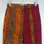 NWT Ohema Ohene Dee Print Clash High Waisted Trousers Colorful Animal Size US 4 Pink Photo 3