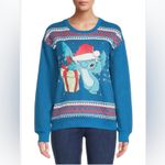 Disney Stitch Plus Light Up Christmas Pullover Crew Neck Blue Size XXL Photo 1