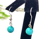 Turquoise Sead Bead Stretch Necklace with Cross Beads Matching Earrings Green Photo 3