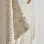 Reserved Cream Knit Crop Top With Metallic Effect Photo 2