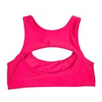Cupshe  Womens Bikini Swimsuit Top Cutout High Neck Magenta Pink Small Photo 0