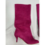 Womans Pullon Knee High Boots Pink 10.5 Square Toe Heel Photo 1