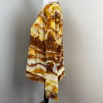 Le Superbe Anthropologie Sliced Agate Solar Topaz Print Modal Sweatshirt Large Yellow Photo 4