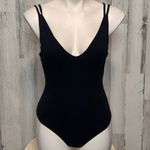 Poetry  Black Strappy Back Bodysuit – Size L Photo 0