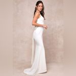 Lulus LULU’S Loving Fate White Bow Square Neck Backless Maxi Dress Photo 3