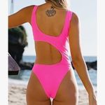 Neon Colorblock Cutout One Piece Swimsuit Blue Size L Photo 1