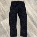 Lululemon Wunder Under Black Cheetah Capri Leggings Size 4 Photo 1