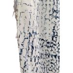 Ramy Brook New York Allyn Paperbag Waist Pants Blue White Silk Fringe Edge Small Photo 4