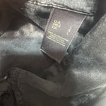 Liz Claiborne Women's Button Up Shirt Blouse Long Sleeve 100% Silk Black Size 10 Photo 5