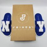 Joshua's Heart In New York City Slip On Footbed Sandals Blue White Size EU 37 Photo 4