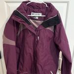 Columbia Womens Interchange Jacket Shell Hooded Zipper Pockets Purple Size XL Photo 0
