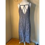 Chaser NWT!  Gray Floral Lace Scallop Hem Strappy Slip Dress Medium Photo 7