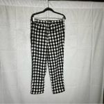 Banana Republic  Factory Hayden Pant Black & White Checkered Linen Blend Size 8 Photo 1