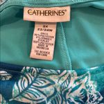 NEW Catherines 2X (22/24W) Floral Dress with Overlay Top Blue Photo 2