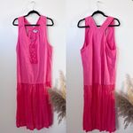 Johnny Was Vintage 90’s  art to wear pink embroidered‎ maxi dress Photo 1