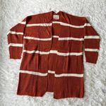 Fantastic Fawn   Women’s duster Knit cardigan in Rust & Ivory stripes size Small Photo 2