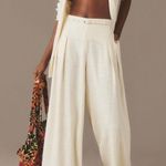Anthropologie Linen Blend City Beach Trouser Pants, Size 6 Photo 0