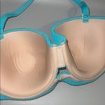 Shade & Shore Turquoise Textured pushup halter /Bandeau Underwire Bikini 38DD Photo 5