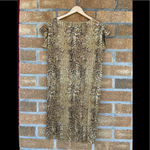 Tory Burch Snake Print Silk Short Sleeve Dress size small Photo 6