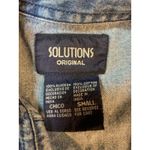 Vtg Solutions Christmas Denim Embroidered Shirt‎ Womens Small Gifts Toys Bears Blue Photo 3