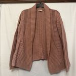 Garnet Hill  Open Front Cardigan Sweater Cashmere Blend Lace Detail Pink‎ Size M Photo 0
