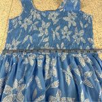 Steve Madden NWT  Carly Azure Blue White Maxi Sundress Floral Women’s Size L Photo 9