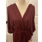 Young Fabulous and Broke YFB Isla Tie Dyed Bohemian Layered Dolman Sleeve Faux Wrap Maxi Dress, M Photo 1