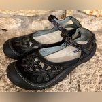 Jbu  JAMBU Black Floral Cutout Strappy Mary Jane Memory Foam Flats 10 Photo 1