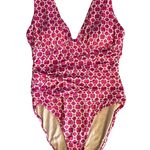 Garnet Hill  Size 8 Swimsuit Bathing Suit Pink Geometric Photo 0